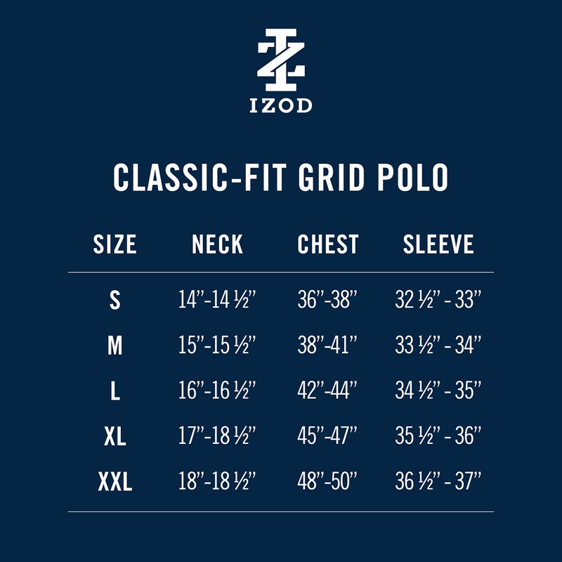 IZOD Men's Performance Golf Grid Polo, Bright White, Large - Image 4
