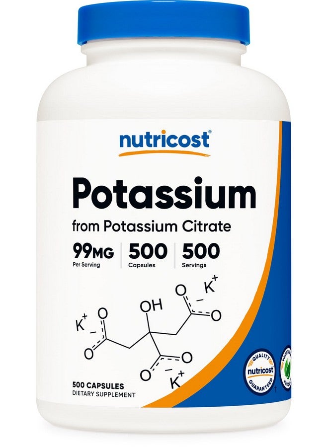 Nutricost Potassium Citrate 99mg, 500 Capsules - Image 1