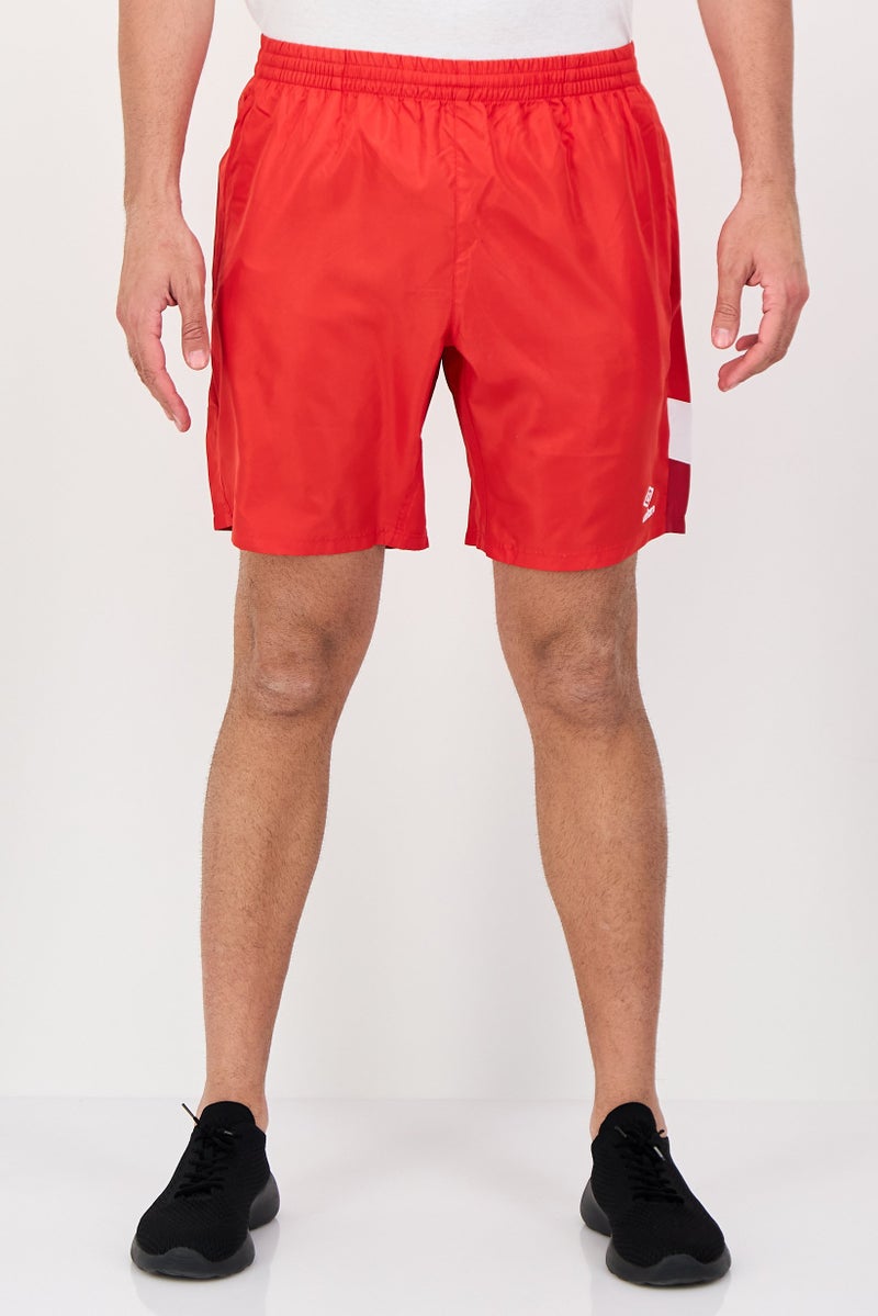 umbro Men Sportswear Fit Brand Logo Training Shorts, Red - Image 1