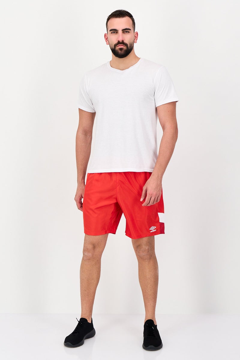 umbro Men Sportswear Fit Brand Logo Training Shorts, Red - Image 2