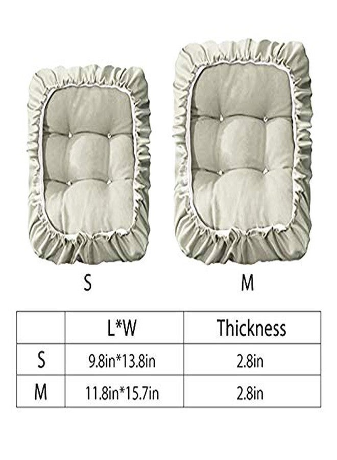تينتون لايف غطاء وسادة مستطيل مبطن من تينتون لايف، مصنوع من قماش مطاطي، وسادة مقعد ساتوري مناسبة للمقاعد المعدنية والخشبية، مقاس 12 × 16 بوصة، لون رمادي - Image 2