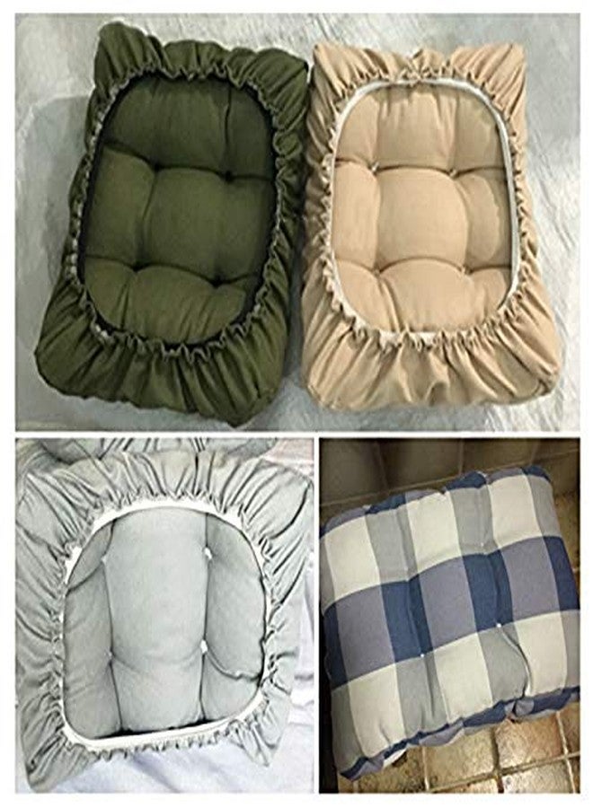 تينتون لايف غطاء وسادة مستطيل مبطن من تينتون لايف، مصنوع من قماش مطاطي، وسادة مقعد ساتوري مناسبة للمقاعد المعدنية والخشبية، مقاس 12 × 16 بوصة، لون رمادي - Image 3