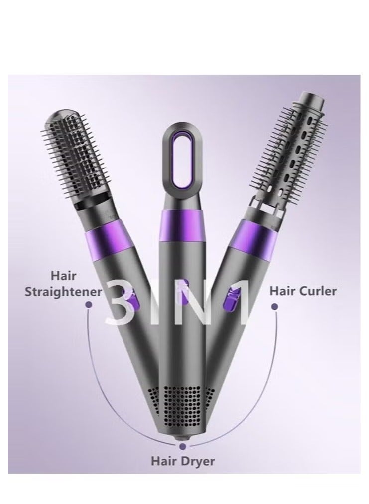 Raxoom 3 in 1 Hair Blower Dryer With Brush Comb Straightener Original Set Blower Brush Hair Dryer Comb Straightener, Strong Hot and Cold Air. - Image 1