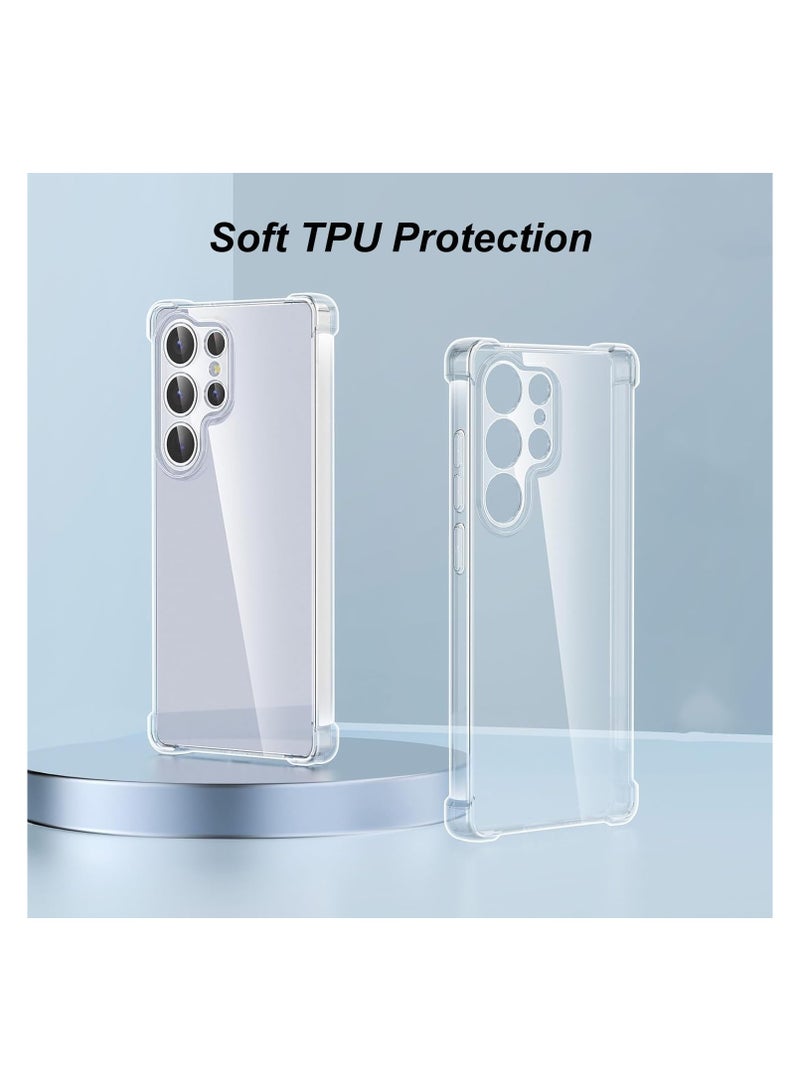 Galaxy S25 Ultra Case Clear Case for Samsung S25 Ultra with Reinforced Corners Soft TPU Drop Protection Phone Case for Samsung Galaxy S25 Ultra (Clear)  - Image 3