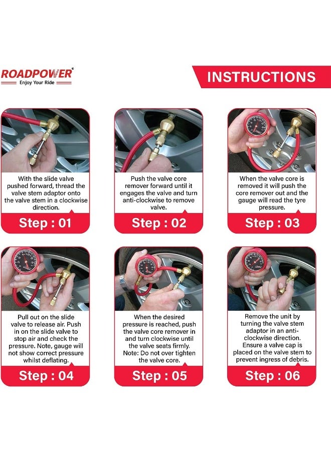 RoadPower - ROADPOWER Heavy Duty Rapid Tire Deflator Air Down Offroad Kit with Precision Release Button - Image 1