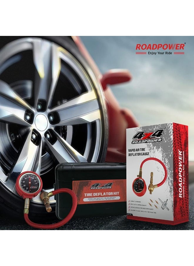 RoadPower - ROADPOWER Heavy Duty Rapid Tire Deflator Air Down Offroad Kit with Precision Release Button - Image 1