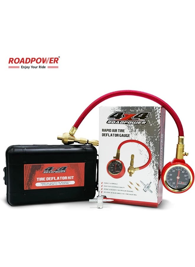 RoadPower - ROADPOWER Heavy Duty Rapid Tire Deflator Air Down Offroad Kit with Precision Release Button - Image 1