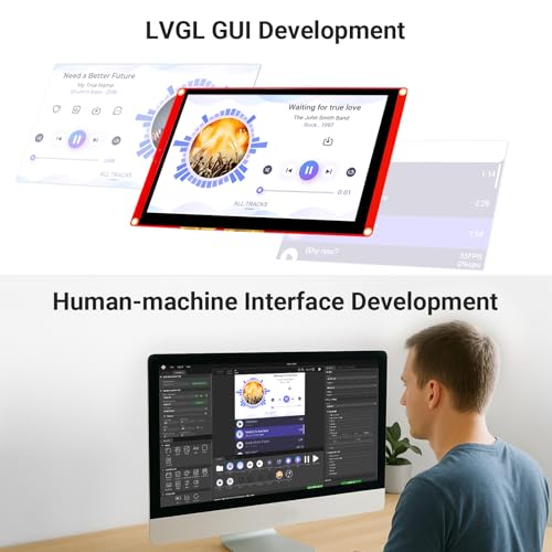 ELECROW ESP32 Display 800×480, 7 Inch HMI ESP32 RGB TFT LCD Touch Screen with Acrylic Case, 32-Bit LX6 Dual-Core Processor, Up to 240MHz, Compatible with Arduino, LVGL, PlatformIO, MicroPython - Image 4