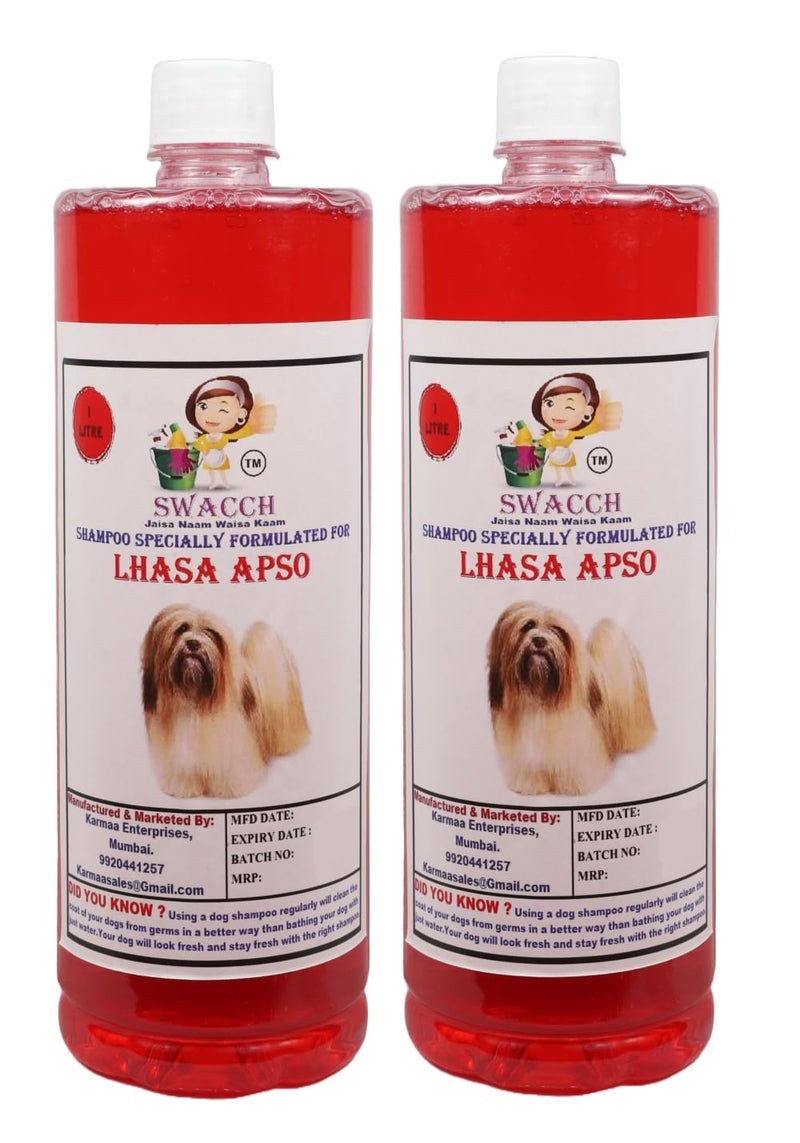 swacch Shampoo | Puppy Safe Shampoo | PH Balanced | Ditch to Itch for Lhasa Apso Dog Shampoo 2 Litre (Jasmine) + Spike Ball Chew Toy Combo Pack - Image 2