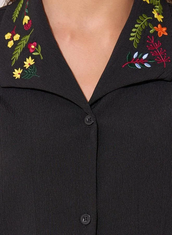 Take Two Embroidered Collared Regular Fit Shirt