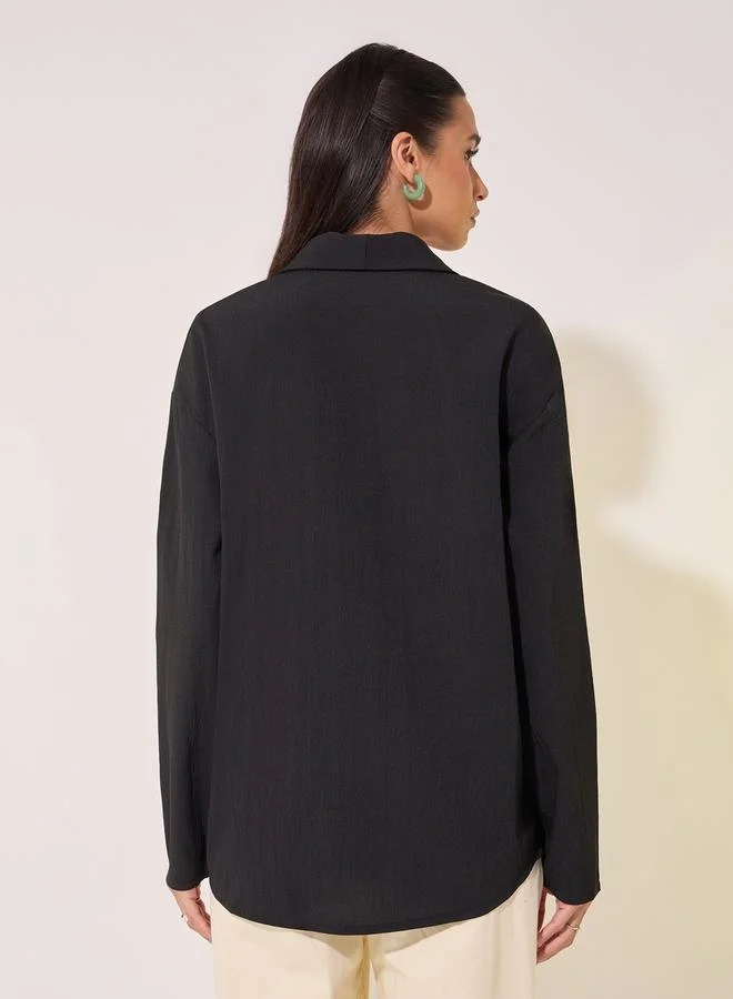 Take Two Embroidered Collared Regular Fit Shirt