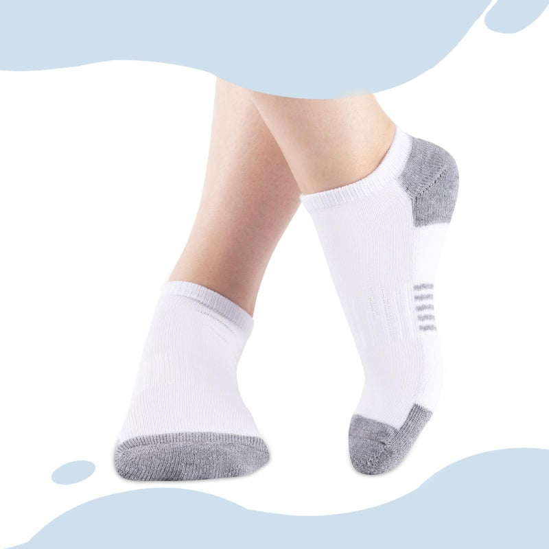 Comfoex 10 Pairs Boys Socks Low Cut Ankle Socks For Kids 8-10 4-6 6-8 Years Old Short Athletic Socks With Cushioned Sole - Image 2