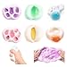 Chicooan 6 Pack Stress Balls 3 Textures Crunchy Sand Squishy Balls ASMR Toys with Air Pumps Smoothie Balls for Stress Relief Squeeze Fidget Toys for Party Favors Employee Gifts - Image 2