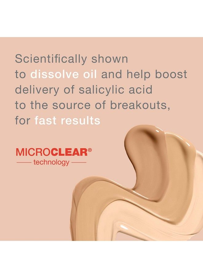 Neutrogena Skinclearing Oilfree Acne And Blemish Fighting Liquid Foundation With.5% Salicylic Acid Acne Medicine Shine Controlling Makeup For Acne Prone Skin 20 Natural Ivory 1 Fl. Oz  - Image 4