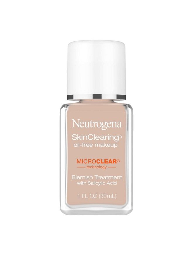 Neutrogena Skinclearing Oilfree Acne And Blemish Fighting Liquid Foundation With.5% Salicylic Acid Acne Medicine Shine Controlling Makeup For Acne Prone Skin 20 Natural Ivory 1 Fl. Oz  - Image 1