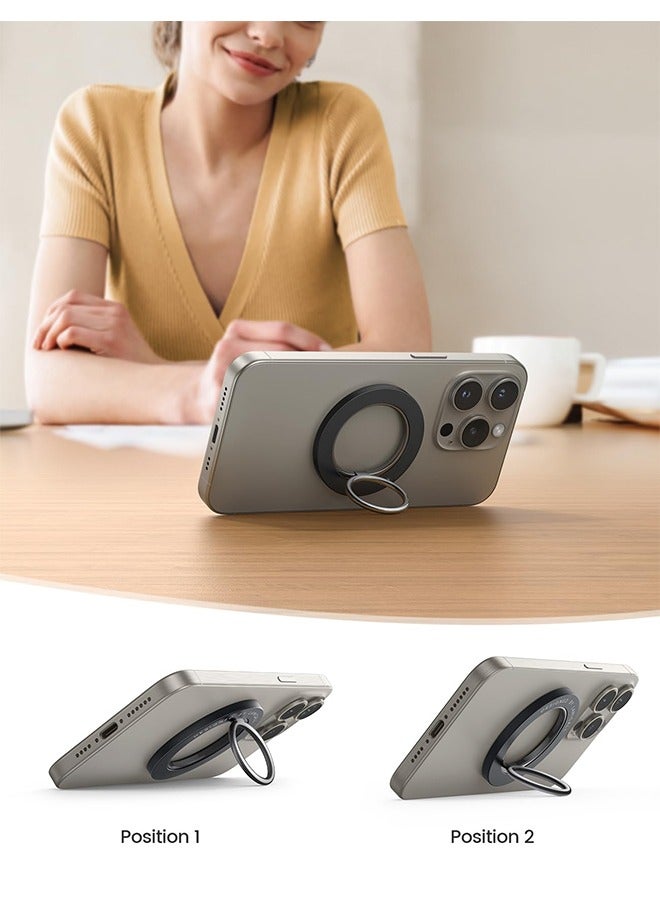 Upgraded Magnetic Phone Ring Holder, Magnetic Cell Phone Grip, Flexible 360° Rotation Magnet Finger Ring Grip Stand Holder, Fit for iPhone 16 15 14 13 12, Pro, Pro Max, Plus,Compatible with all mobile phones  - Image 4