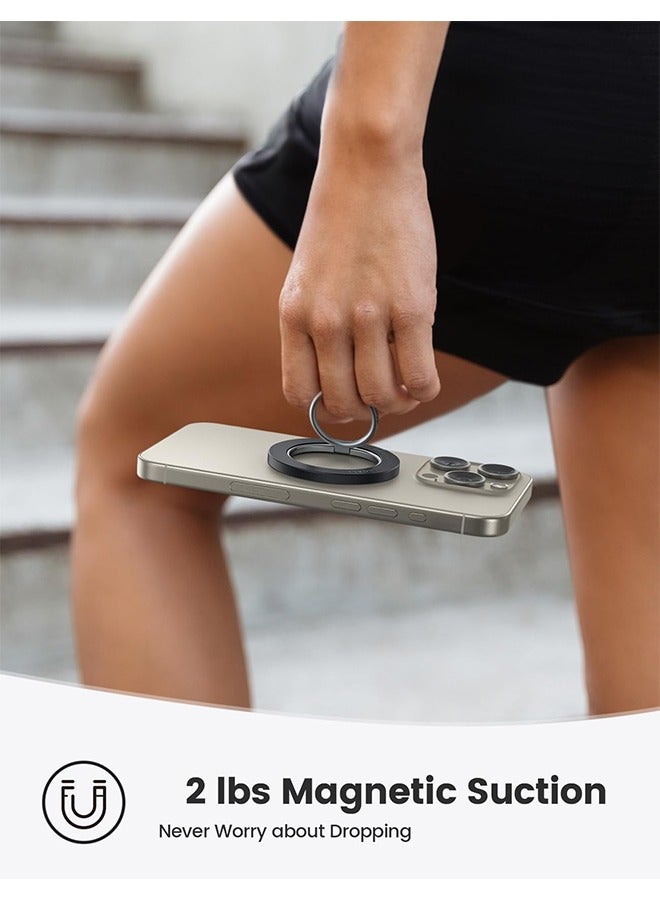 Upgraded Magnetic Phone Ring Holder, Magnetic Cell Phone Grip, Flexible 360° Rotation Magnet Finger Ring Grip Stand Holder, Fit for iPhone 16 15 14 13 12, Pro, Pro Max, Plus,Compatible with all mobile phones  - Image 5