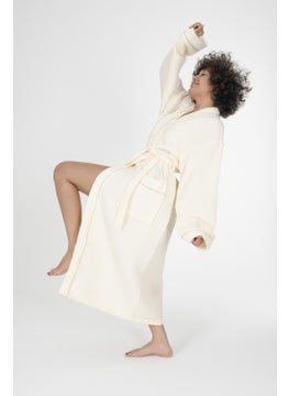 Varol Kaos Series Kimono Collar Pique Bathrobe Dressing Gown  - Image 3