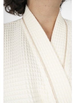 Varol Kaos Series Kimono Collar Pique Bathrobe Dressing Gown  - Image 2