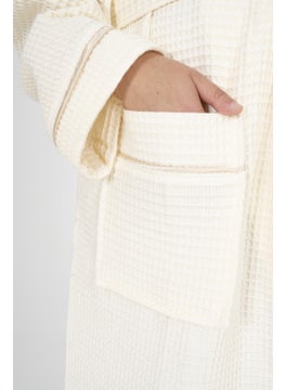 Varol Kaos Series Kimono Collar Pique Bathrobe Dressing Gown  - Image 4