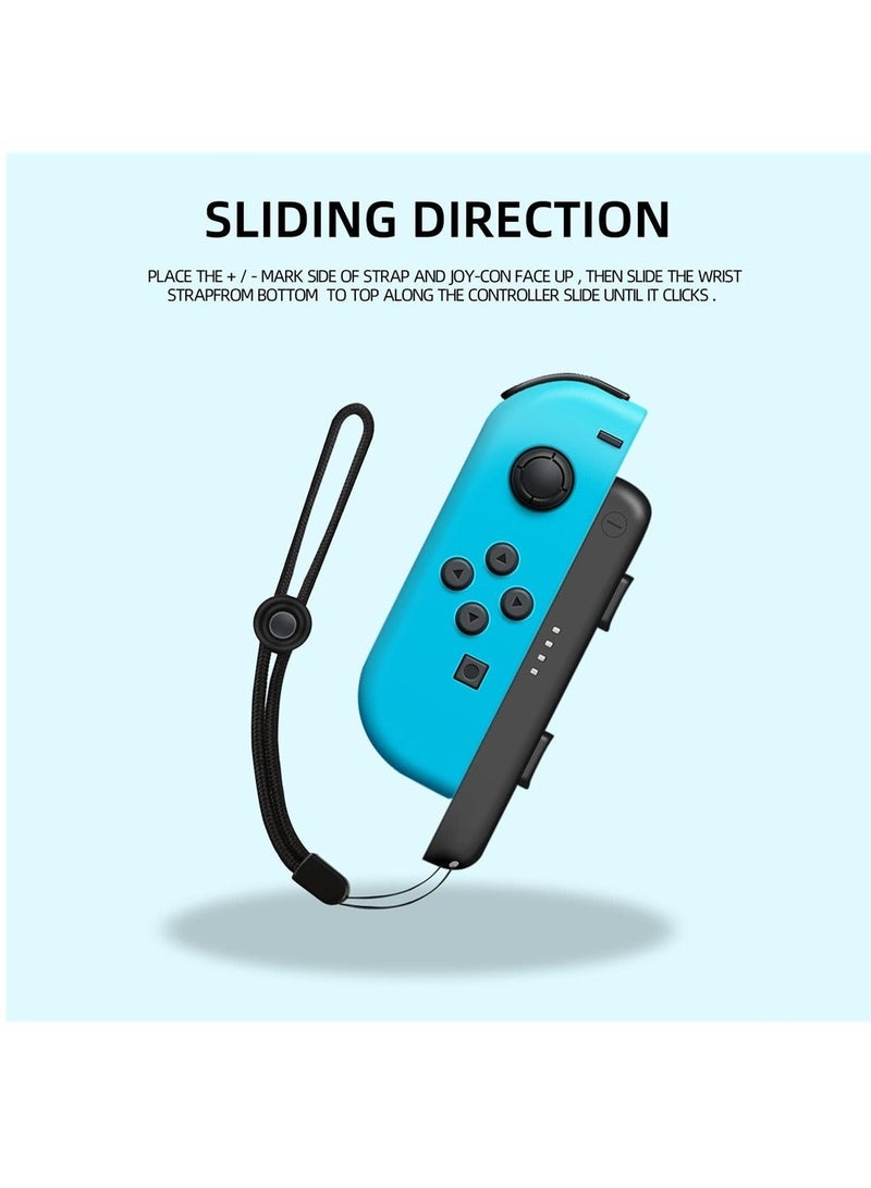 كابتن تيك حزام معصم لجهاز نينتندو سويتش جويكون، قطعتان من ملحقات قطع الغيار لأشرطة سويتش جوي كون، حزام جويكون قابل للتعديل - Image 4