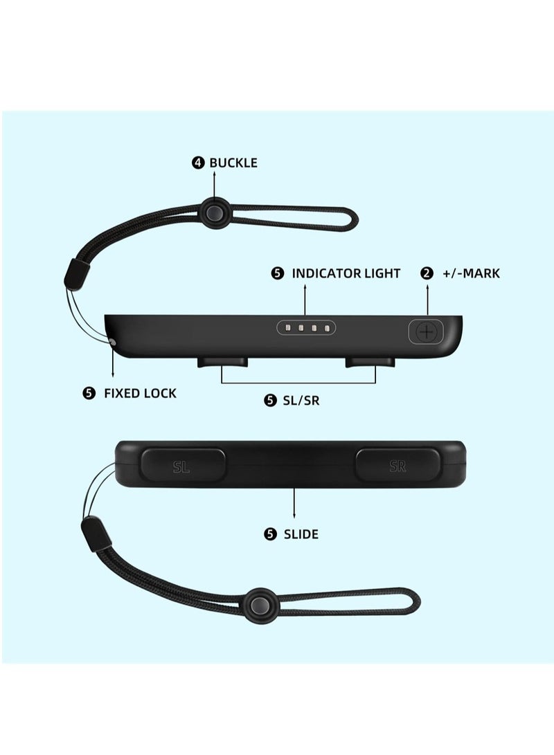 كابتن تيك حزام معصم لجهاز نينتندو سويتش جويكون، قطعتان من ملحقات قطع الغيار لأشرطة سويتش جوي كون، حزام جويكون قابل للتعديل - Image 5