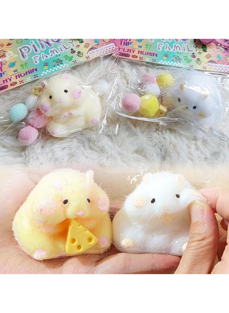 general 2 Pack Taba Soft Kids Toys, Taba Soft Hamster Soft Quiet Fidget Toys, Kawaii Stress Relief Squishies PVC Squishy Sensory Toys, Kids Teen Gifts - Image 1