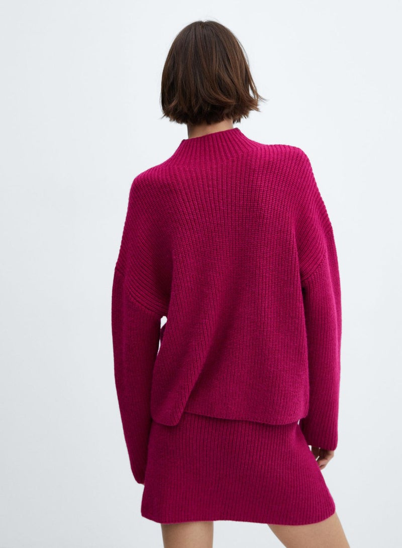 High Neck Knitted Sweater