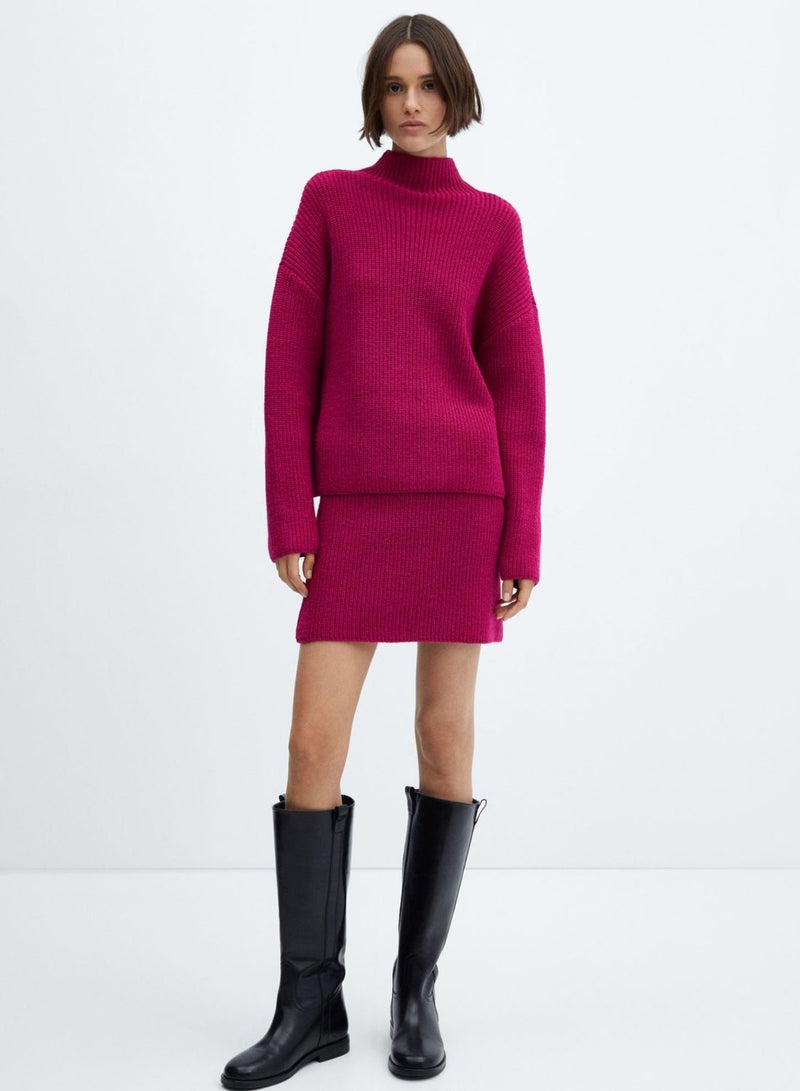 High Neck Knitted Sweater
