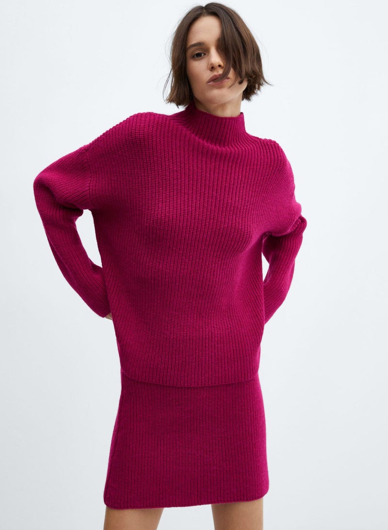 High Neck Knitted Sweater
