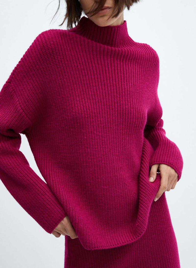 High Neck Knitted Sweater