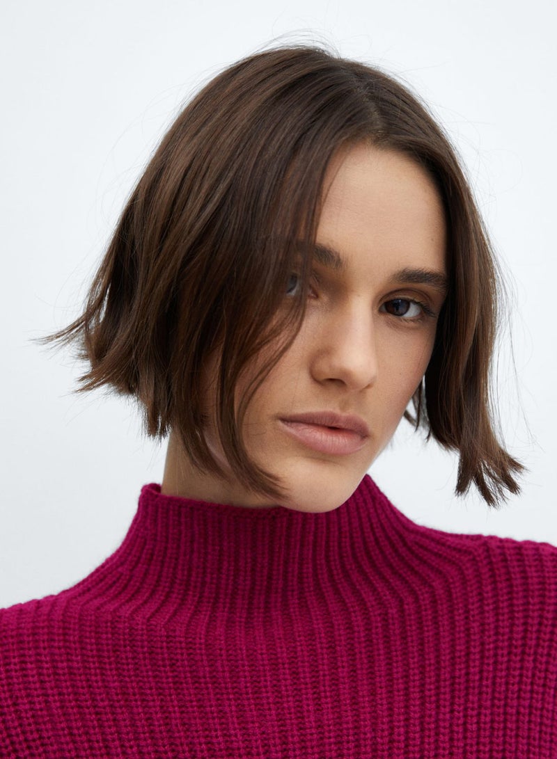 High Neck Knitted Sweater