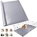 TCYPUHL Washable Guinea Pig Bedding Cage Liner Waterproof Rabbit Bedding Easily Cut to Suit Cage and Reusable Pads for Guinea Pigs Rabbits Hamsters Gerbils and Chinchillas1879 1pcs Grey Mat - Image 2