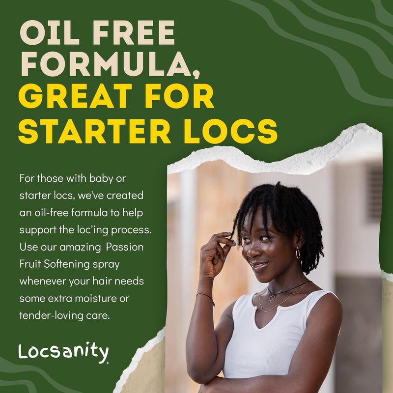 Locsanity Daily Moisturizing Spray for Dull, Dry Locs â€“ Passion Fruit Hair and Scalp Moisturizer for Dreadlocks, Sisterlocks, Microlocks, Braids to Control Oil and Frizz (8 fl oz) - Image 3