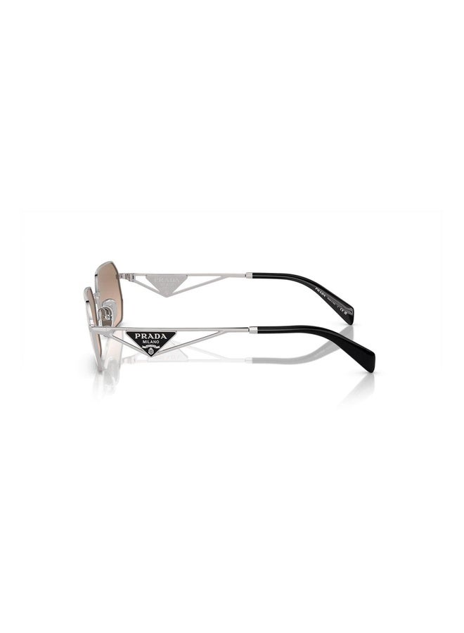 PRADA Woman IRREGULAR  SUNGLASSES- PR A51S - lense size:58mm - SILVER - Image 3