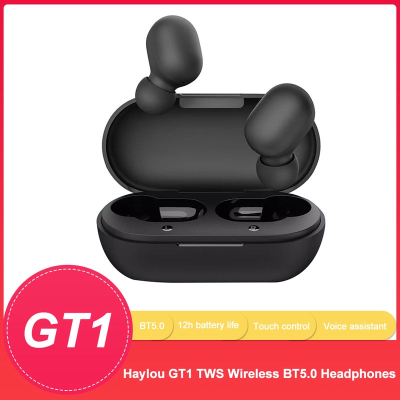 Haylou GT1 TWS Bluetooth Wireless In-Ear Earbuds Black - Image 1