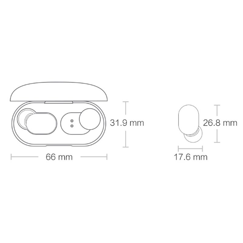 Haylou GT1 TWS Bluetooth Wireless In-Ear Earbuds Black - Image 3