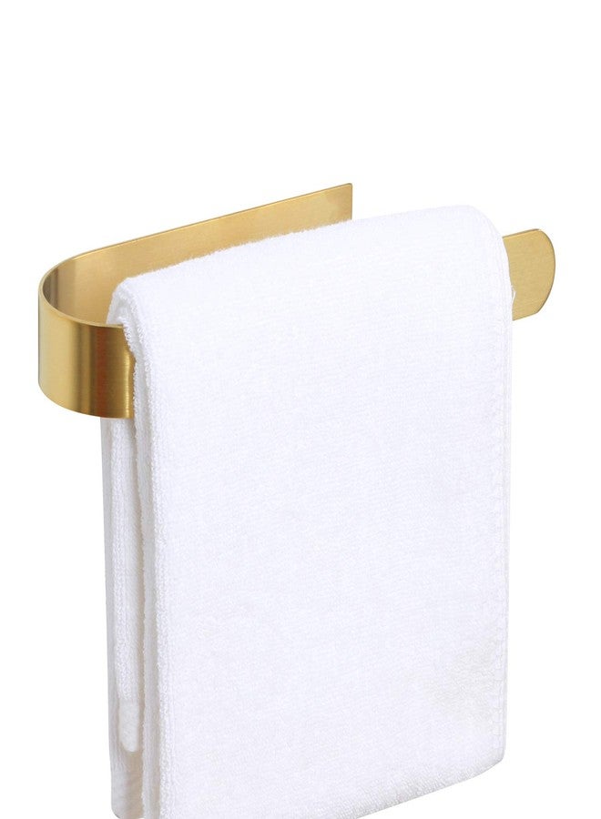 HouseAid Self Adhesive Hand Towel Holder for Bathroom, Stainless Steel Adhesive Towel Bar, No Drilling Modern Hand Towel Hanger, Brushed Gold - Image 1