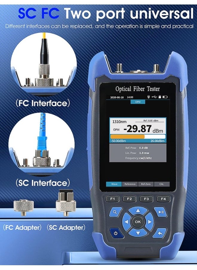 Generic Mini-Pro 1310/1550nm OTDR Multi-Function Built in OPM/OLS / RJ45 Test/VFL Test Range 5m-60Km Dynamic Range 24dB/22dB Connector UPC With FC/APC-FC/UPC-SX  - Image 3