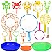 iShyan Bubble Wands Set for Kids17 pcs Assorted Bubble Wands with Tray Big Bubble Maker Wand for Kids Summer Outdoor GamesBirthday PartyFamily EventGifts for Bubble Lovers - Image 2