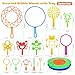 iShyan Bubble Wands Set for Kids17 pcs Assorted Bubble Wands with Tray Big Bubble Maker Wand for Kids Summer Outdoor GamesBirthday PartyFamily EventGifts for Bubble Lovers - Image 4