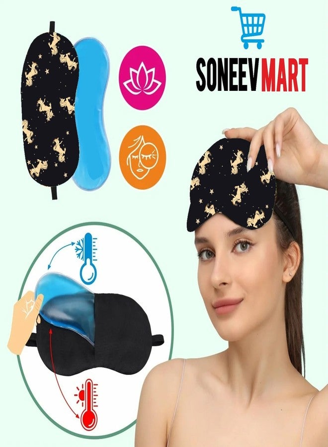 SONEEV MART قناع العين الجل الفاخر من سونيف مارت للاسترخاء المهدئ وتخفيف التوتر، قابل لإعادة الاستخدام، ومثالي للعلاج البارد، لعلاج انتفاخ العينين والهالات السوداء والصداع. - Image 4