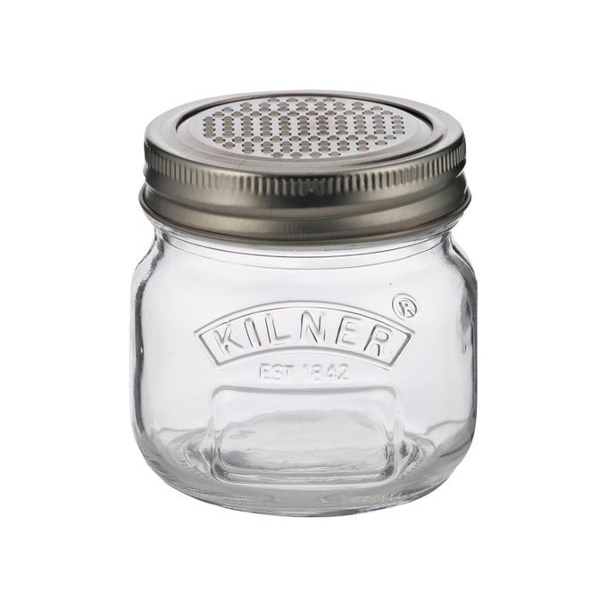 EST 1842 BOROSILICATE PREMIUM STORAGE JAR & FINE GRATER LID 0.25 LITRE