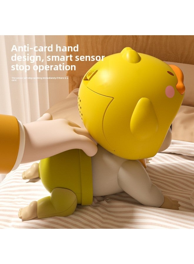 Baby Toys 0-1 Years Old Learning Crawling Guide Head-up Practice Training Puzzle Early Education Electric Baby Climbing Newborn Toys-Color:Yellow-baby Climbing Basic Edition/single Loop-e-commerce B  - Image 4