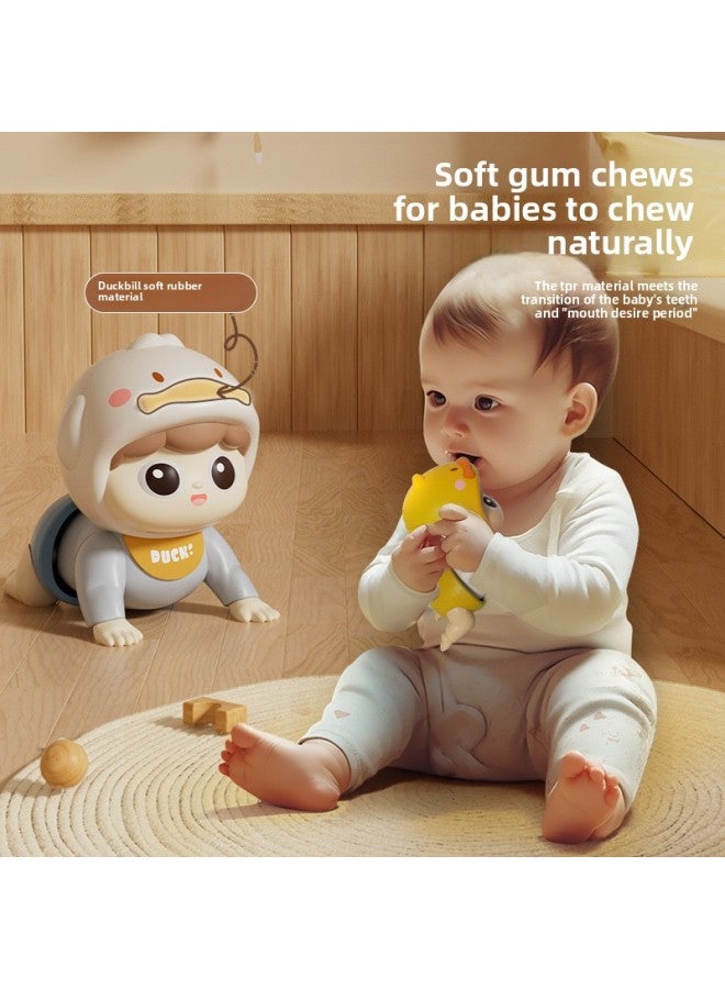 Baby Toys 0-1 Years Old Learning Crawling Guide Head-up Practice Training Puzzle Early Education Electric Baby Climbing Newborn Toys-Color:Yellow-baby Climbing Basic Edition/single Loop-e-commerce B  - Image 5