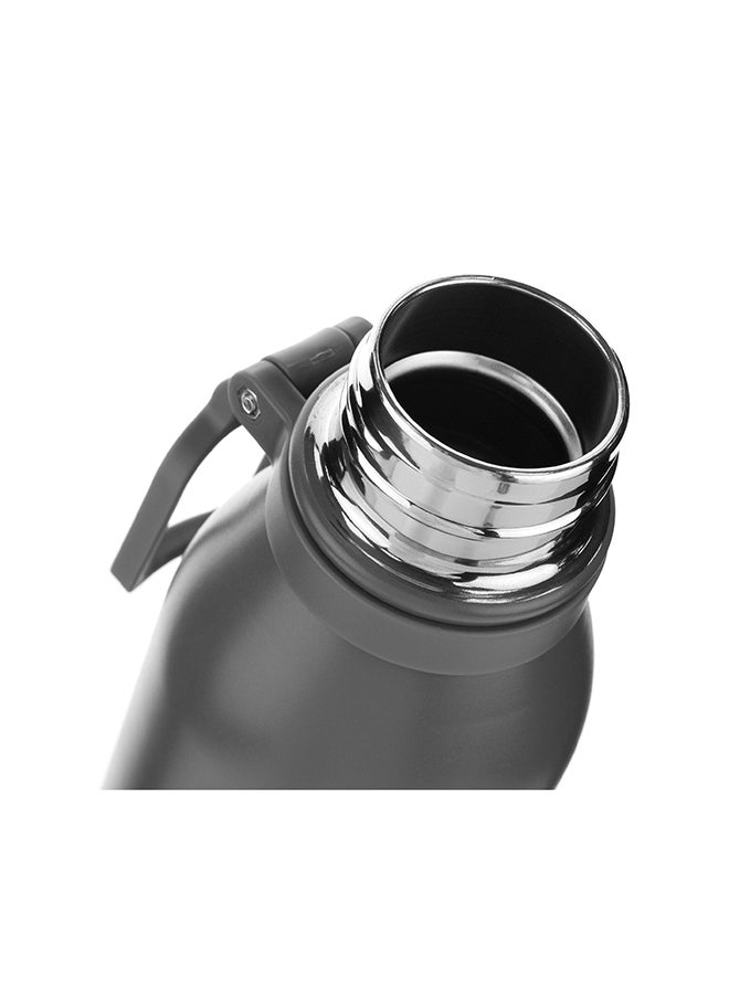 SHAHA زجاجة مفرغة من الفولاذ المقاوم للصدأ سعة 700 مل، رمادية - Image 3