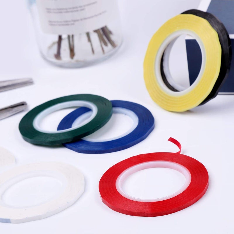 cridoz 6 Rolls 1/8 Whiteboard Tape Thin White Board Tape Lines Pinstripe Dry Erase Art Tape Graphic Chart Grid Electrical Tape, 108 Feet Per Roll - Image 4
