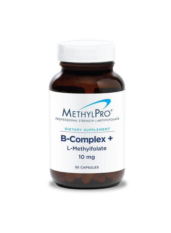 MethylPro B Complex + 10mg L-Methylfolate - Professional Strength Vitamin B Complex + Folate Supplement for Energy, Mood + Immune Support - Vitamin B12, Vitamin B6, Vitamin C + More - (30 Capsules) - Image 1