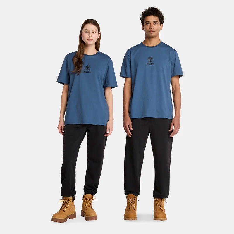 Timberland Blue Men's Small Logo T-Shirt for Men | Best Price UAE