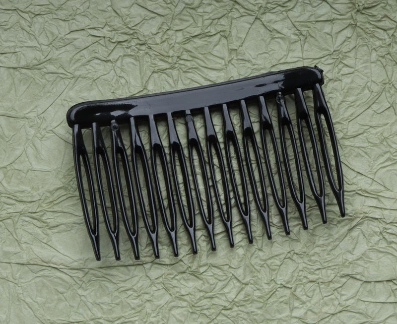 Ruwado 6 Pcs 14 Teeth Hair Side Comb Twist French Vintage Style Hair Clips Pins Accessories Supplies for Women Girls Bridal Wedding Veil Fine Long Curly Hair (Black) - Image 3